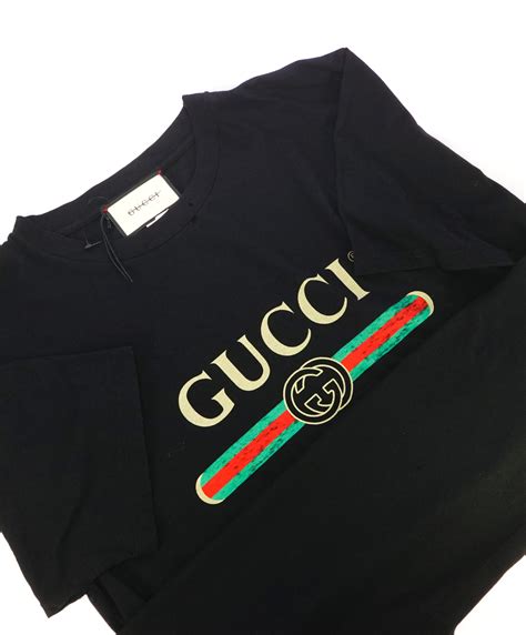 gucci logo vintage t shirt|vintage gucci t shirt women.